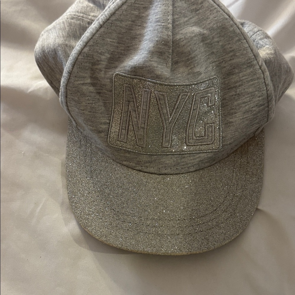 H&M Silver NYC Glitter Cap 8-12 years